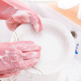 Magic silicone dishwashing gloves